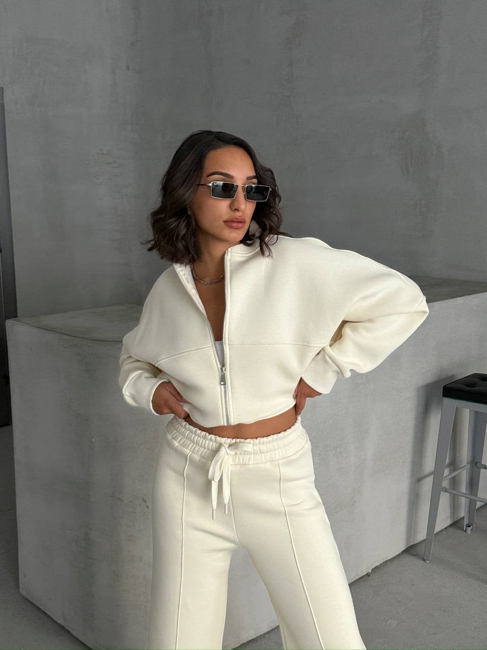 Luksusowy Damski Dres Trzyczęściowy z Kamizelką Topem i Spodniami