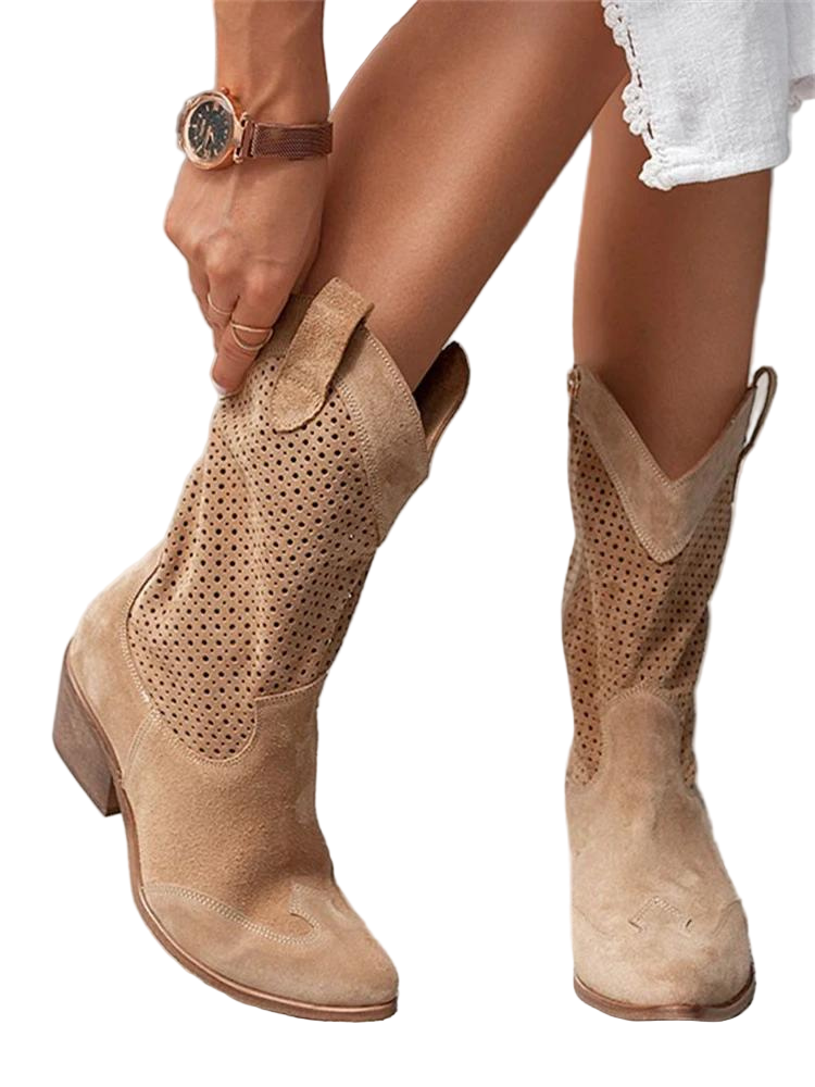 Stylowe Modne Damskie Kowbojki do Kostki