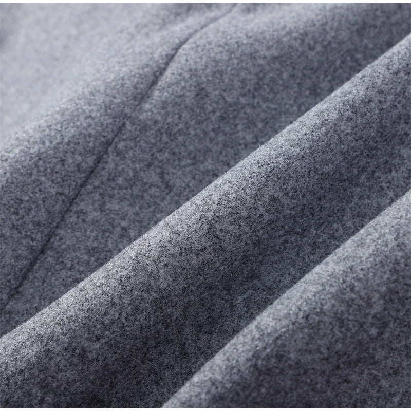 Stylowy Wełniany Płaszcz Damski Z Wysokim Kołnierzem I Podwójnymi Guzikami